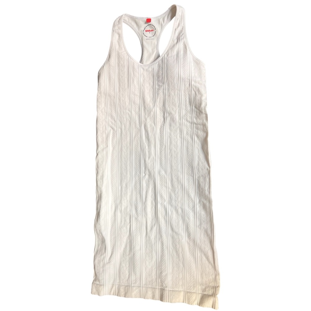 Wilson White Textured Dress With Built-in Bra
